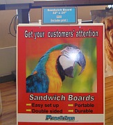 Plywood Calgary sandwichboard sign